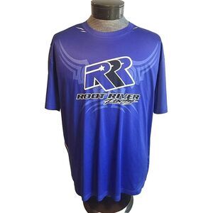 Sport Tek Root River Racing‎ T-shirt 2013 Mens 2XL Blue Graphic Double-Sided ATV